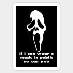Funny Scream Mask Wearing Sticker